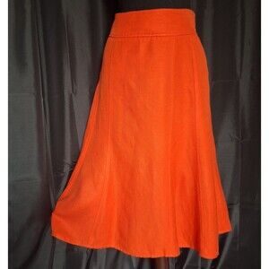 Coldwater Creek Women's Skirt Sz 8 Orange  fit & flare waist band Business